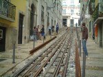 リスボン・ケーブルカーの線路